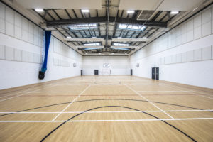 Photo of the inside of the Sports Hall at Leigh Academy Blackheath.